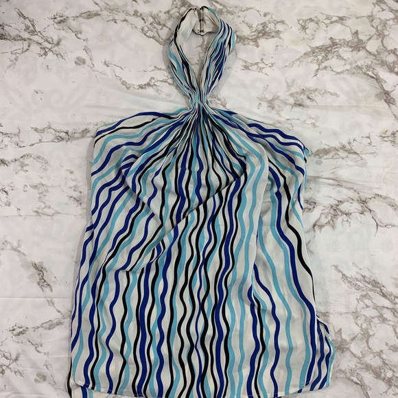 Diane von Furstenberg Alyssa Top in Tigris Blue - Picture 5 of 6